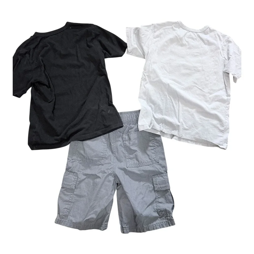 Gorpcore The Children's Place Clothing Lot kids Size 7/8 Gray Black Graphic Tee - Picture 9 of 9